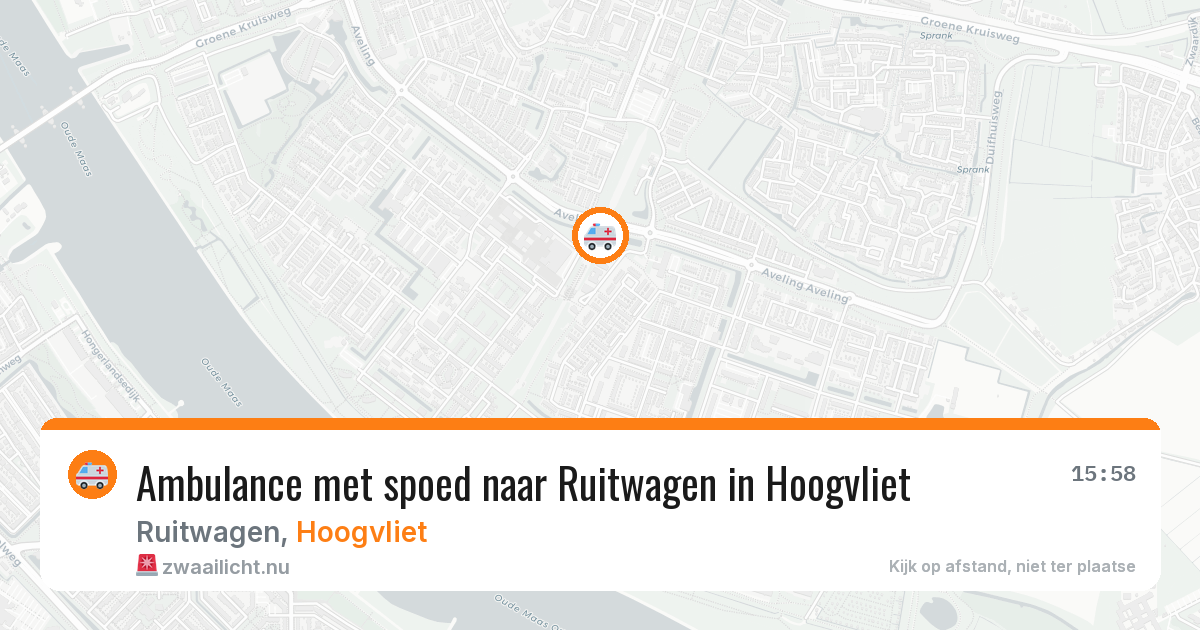 Ambulance met spoed naar Ruitwagen in Hoogvliet — 20 jul 2026