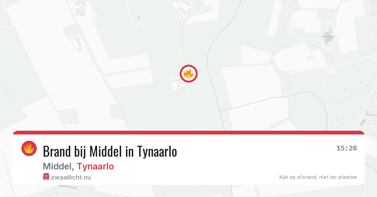Brand bij Middel in Tynaarlo — 9 jul 2026