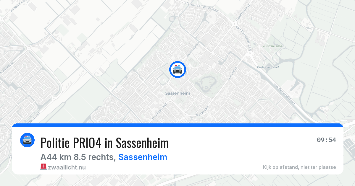 Politie PRIO4 in Sassenheim — 1 jul 2026 | 🚨 Zwaailicht.nu