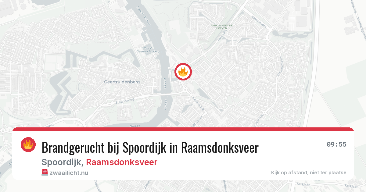 Brandgerucht bij Spoordijk in Raamsdonksveer — 5 apr 2026
