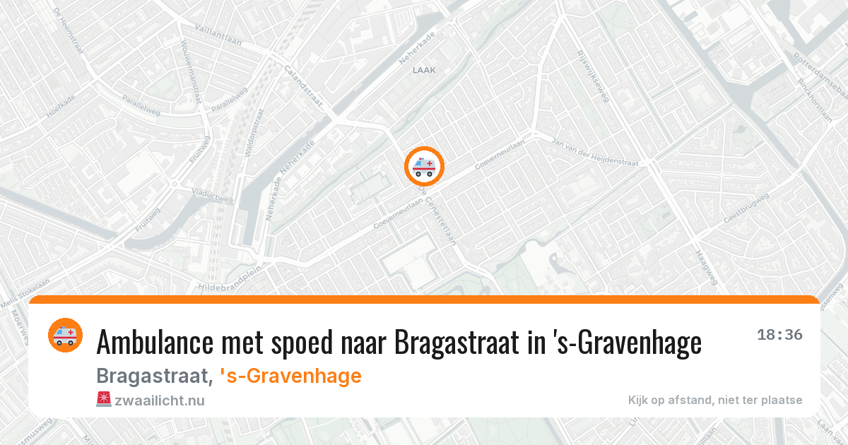 Ambulance met spoed naar Bragastraat in 's-Gravenhage — 14 mei 2026