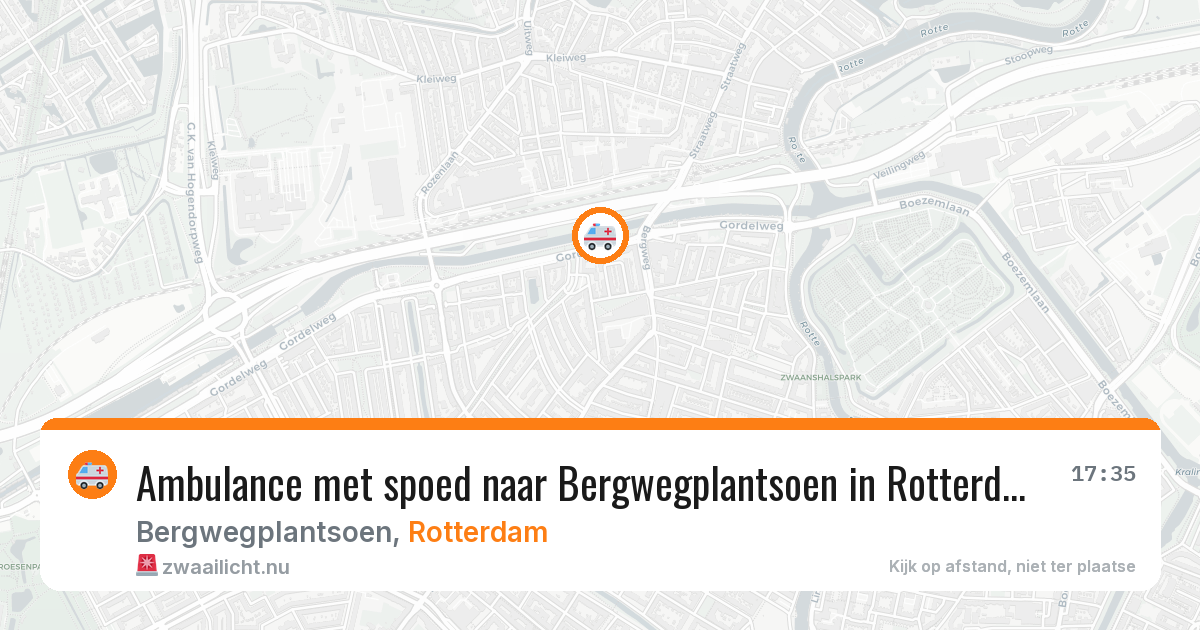 Ambulance met spoed naar Bergwegplantsoen in Rotterdam — 14 jul 2026