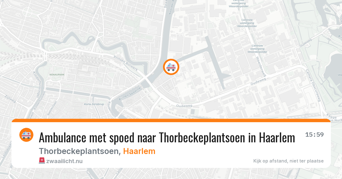 Ambulance met spoed naar Thorbeckeplantsoen in Haarlem — 25 jul 2026