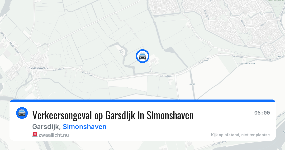 Verkeersongeval op Garsdijk in Simonshaven — 8 feb 2026
