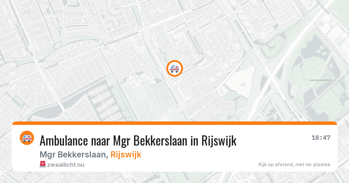Ambulance naar Mgr Bekkerslaan in Rijswijk — 20 mei 2026