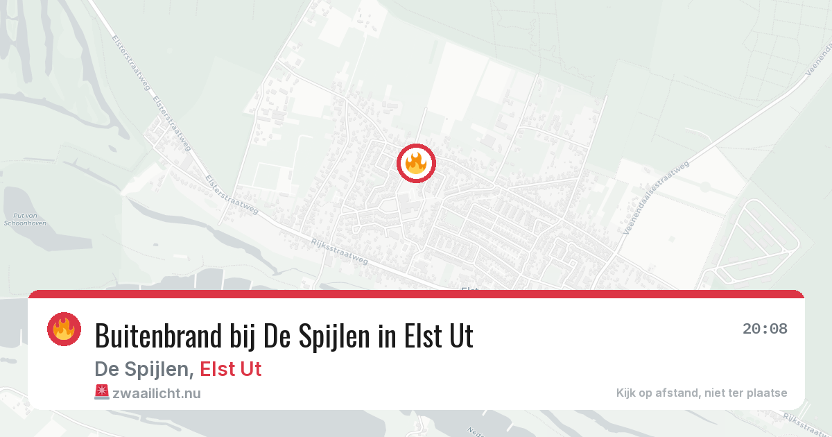 Buitenbrand bij De Spijlen in Elst Ut — 25 mrt 2026