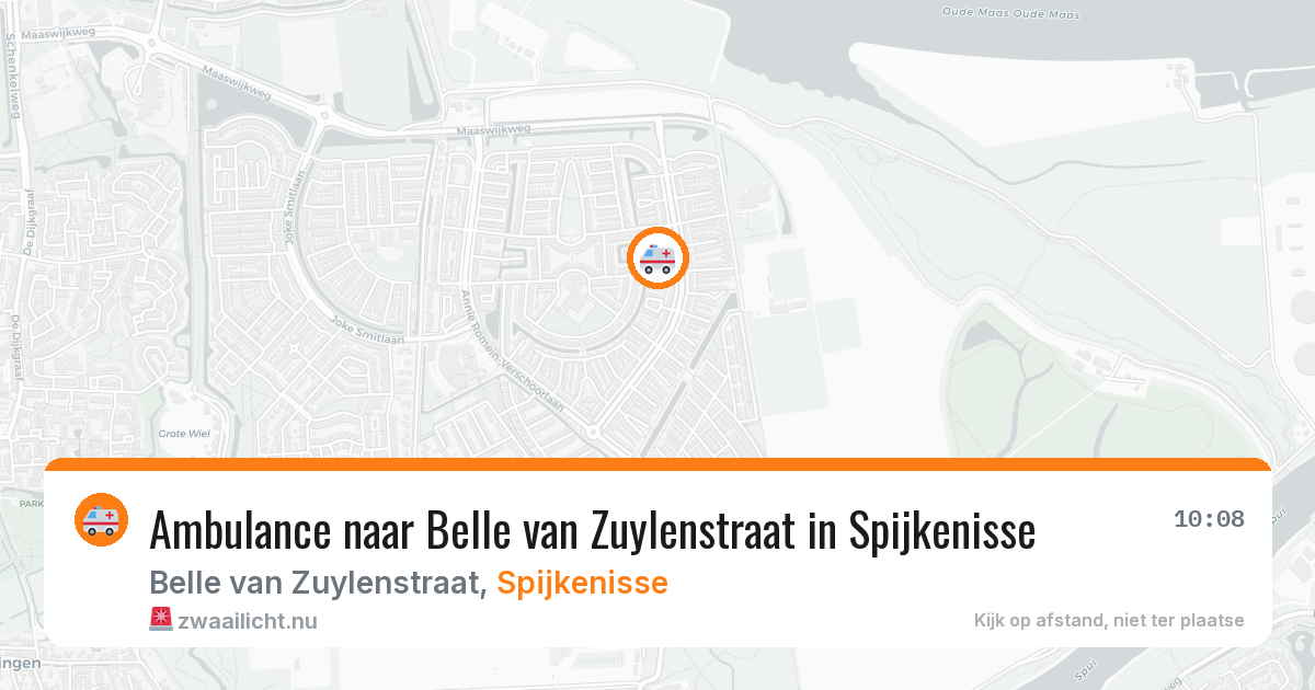 Ambulance naar Belle van Zuylenstraat in Spijkenisse — 12 jul 2026
