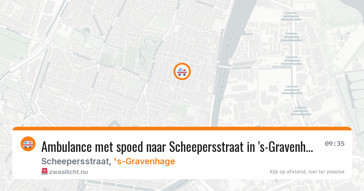 Ambulance met spoed naar Scheepersstraat in 's-Gravenhage — 8 apr 2026