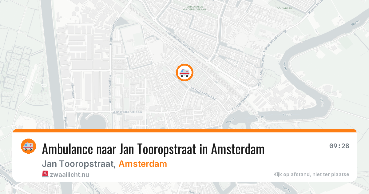 Ambulance naar Jan Tooropstraat in Amsterdam — 10 mrt 2026