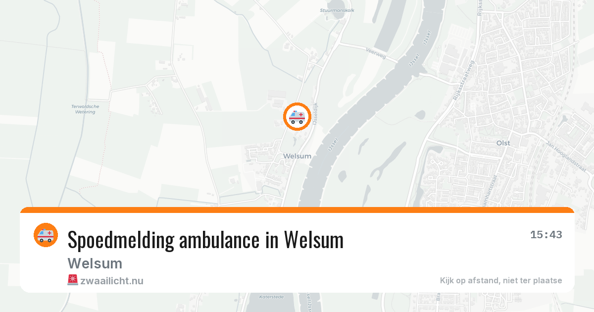 Spoedmelding ambulance in Welsum — 1 apr 2026