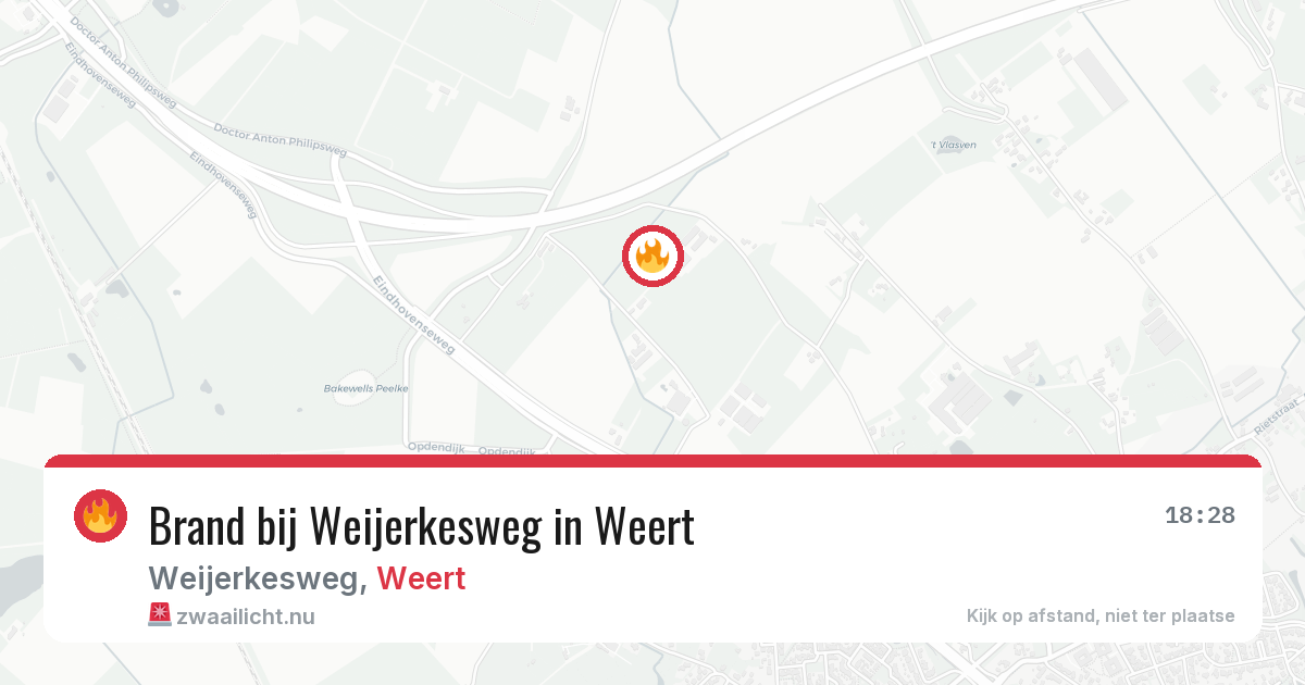 Brand bij Weijerkesweg in Weert — 10 jul 2026