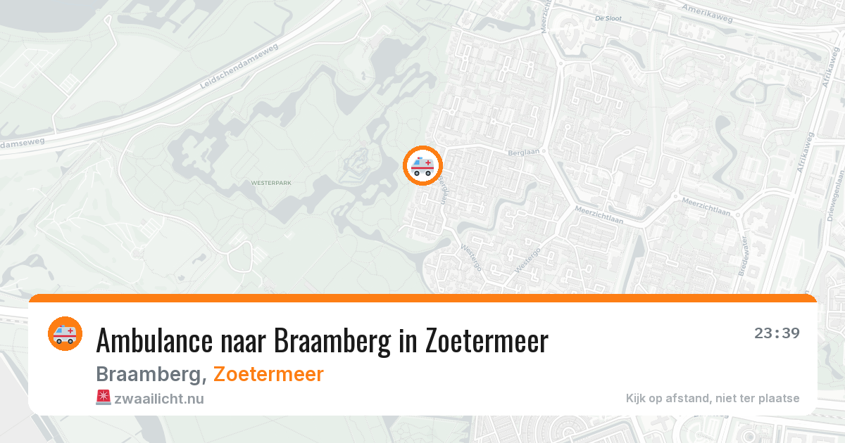 Ambulance naar Braamberg in Zoetermeer — 19 mrt 2026