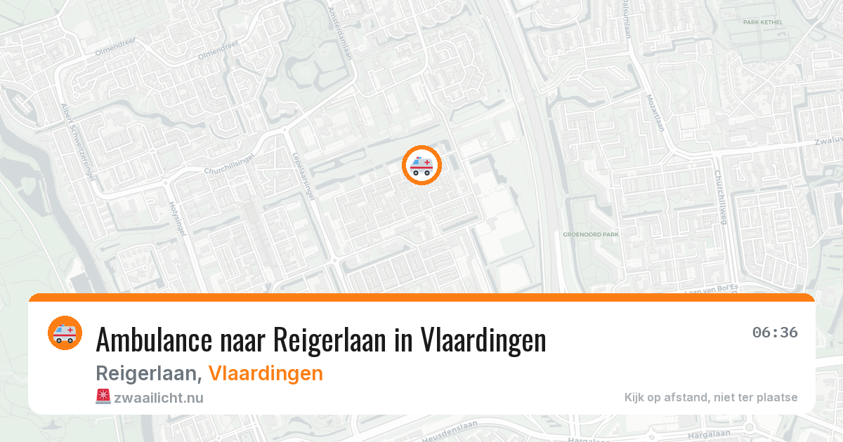 Ambulance naar Reigerlaan in Vlaardingen — 6 jun 2026