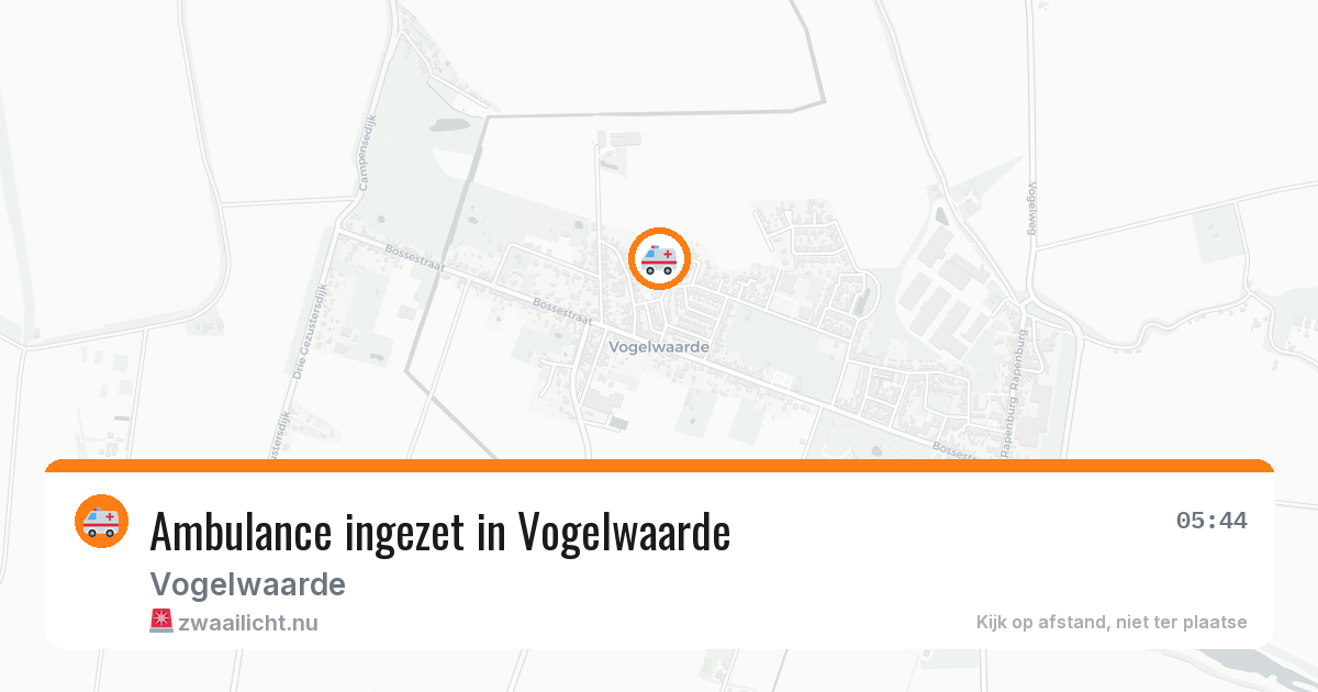 Ambulance ingezet in Vogelwaarde — 15 apr 2026