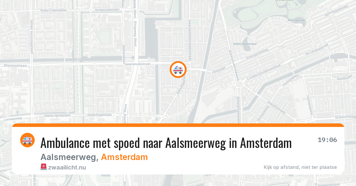 Ambulance met spoed naar Aalsmeerweg in Amsterdam — 8 apr 2026
