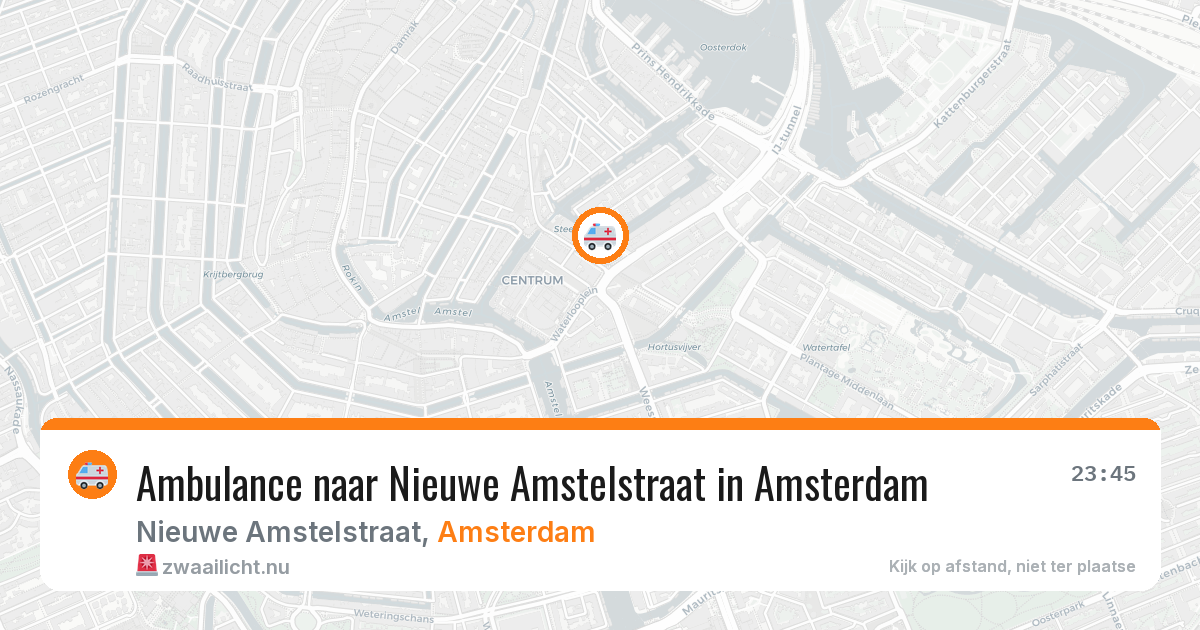Ambulance naar Nieuwe Amstelstraat in Amsterdam — 27 mrt 2026