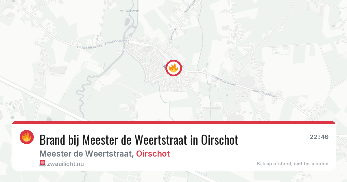 Brand bij Meester de Weertstraat in Oirschot — 14 mrt 2026
