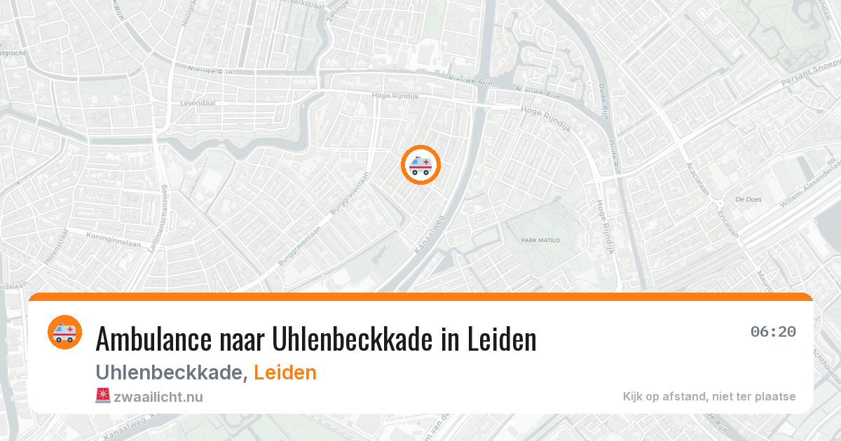 Ambulance naar Uhlenbeckkade in Leiden — 18 jul 2026