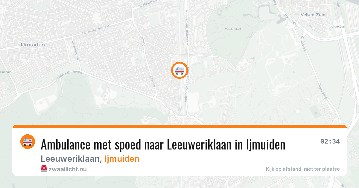 Ambulance met spoed naar Leeuweriklaan in Ijmuiden — 26 mrt 2026
