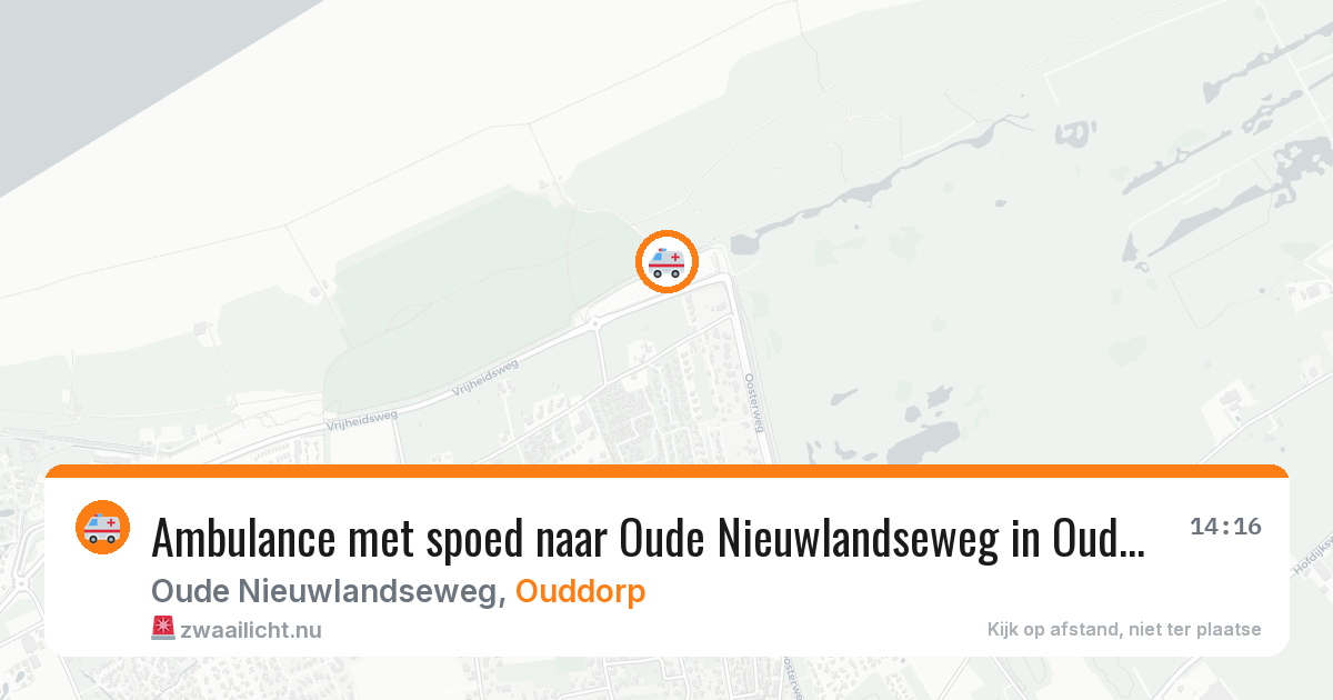 Ambulance met spoed naar Oude Nieuwlandseweg in Ouddorp — 1 jun 2026
