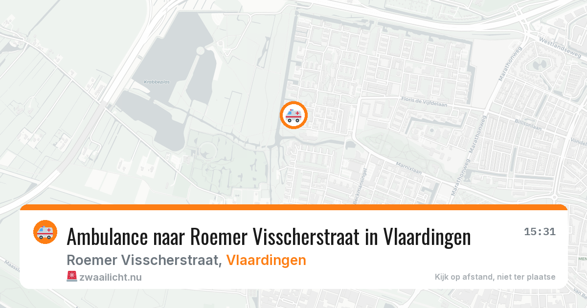 Ambulance naar Roemer Visscherstraat in Vlaardingen — 23 mrt 2026