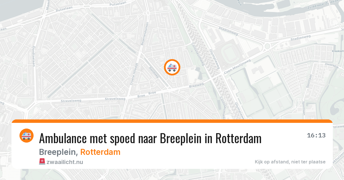 Ambulance met spoed naar Breeplein in Rotterdam — 21 jul 2026