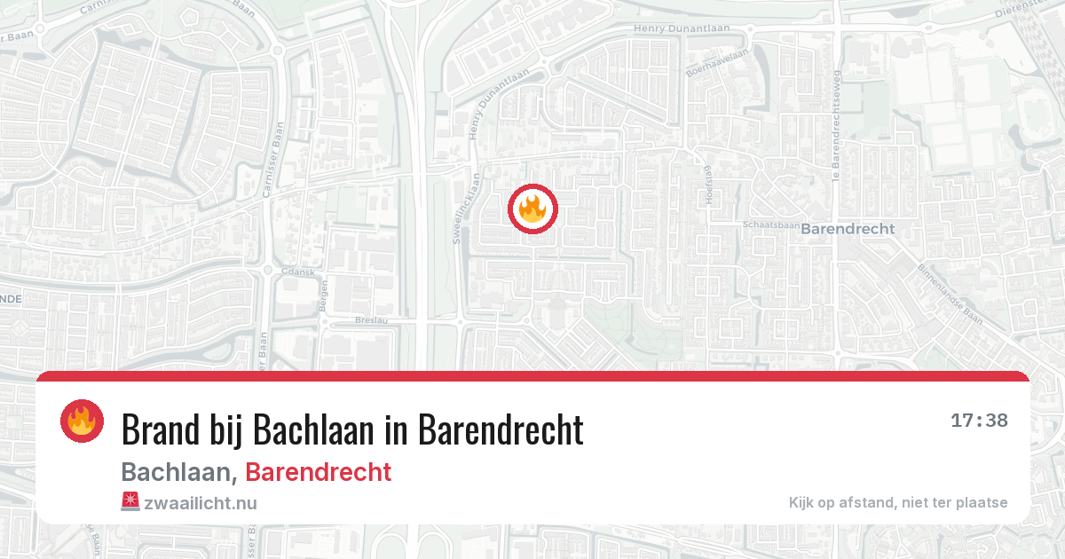 Brand bij Bachlaan in Barendrecht — 21 mrt 2026