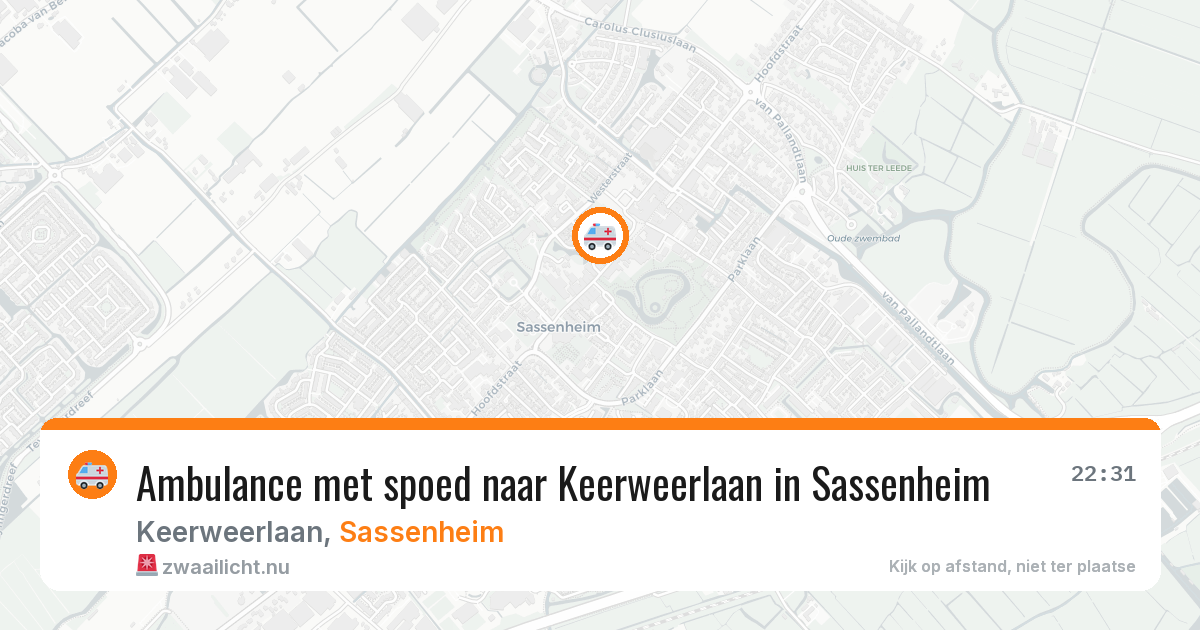 Ambulance met spoed naar Keerweerlaan in Sassenheim — 18 jul 2026