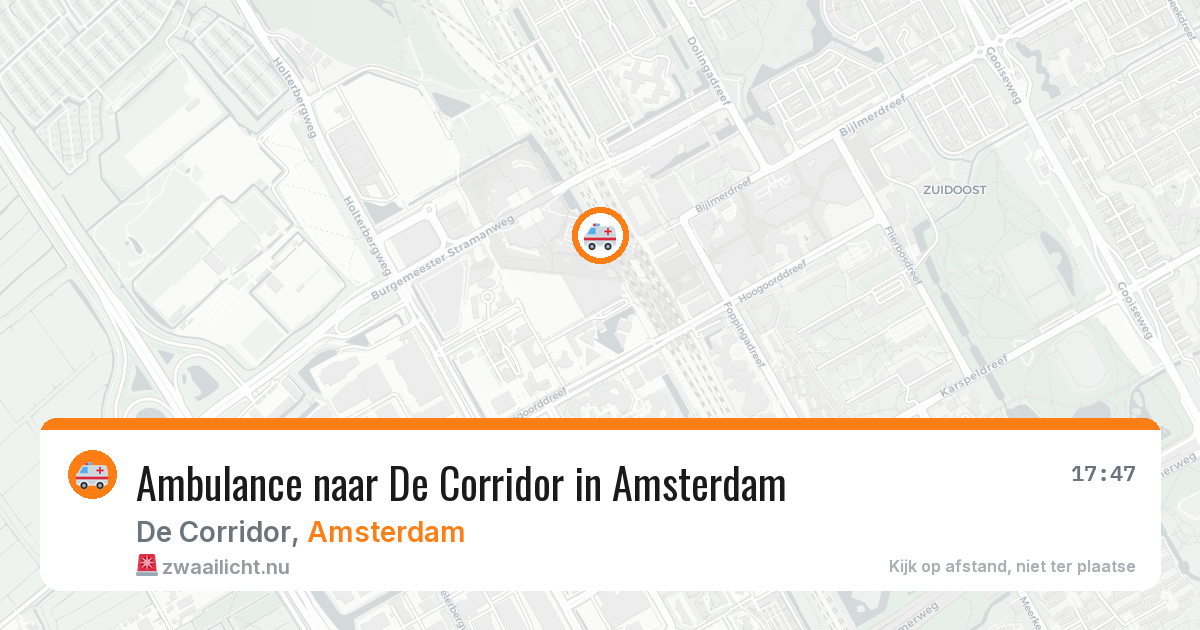 Ambulance naar De Corridor in Amsterdam — 8 apr 2026