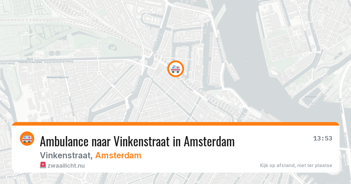 Ambulance naar Vinkenstraat in Amsterdam — 25 apr 2026