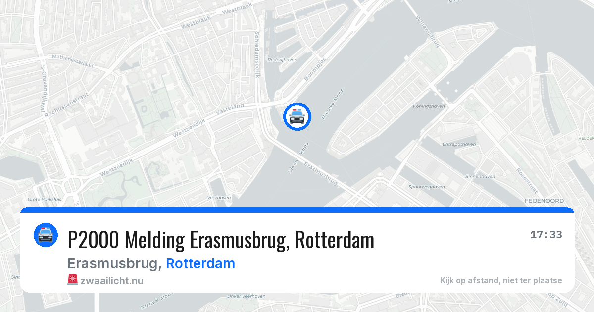 P2000 Melding Erasmusbrug, Rotterdam — 16 jul 2026