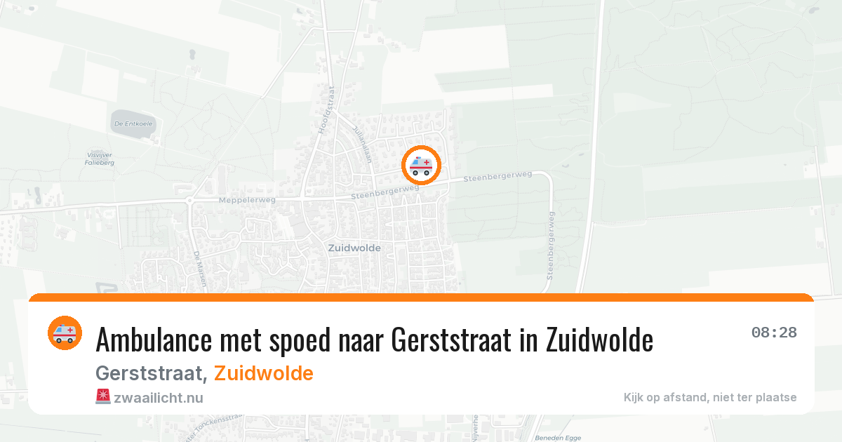 Ambulance met spoed naar Gerststraat in Zuidwolde — 20 feb 2026