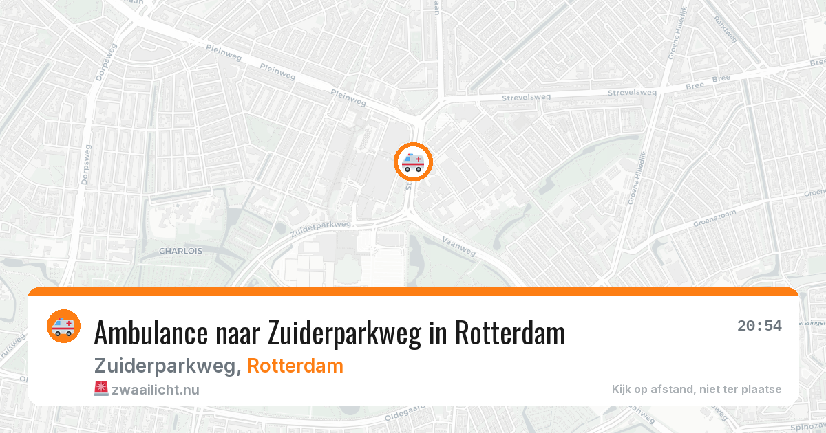 Ambulance naar Zuiderparkweg in Rotterdam — 23 mei 2026
