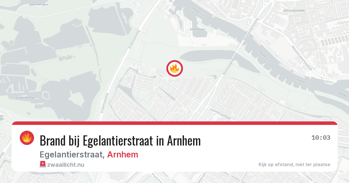 Brand bij Egelantierstraat in Arnhem — 6 jun 2026