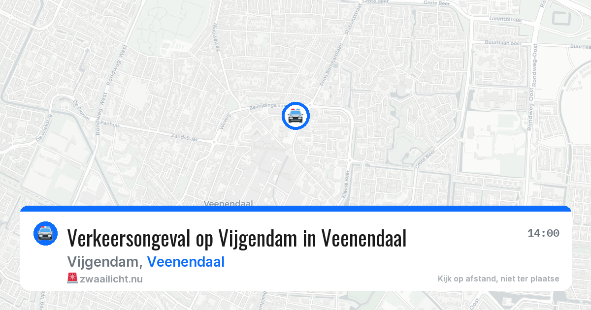 Verkeersongeval op Vijgendam in Veenendaal — 22 jul 2026