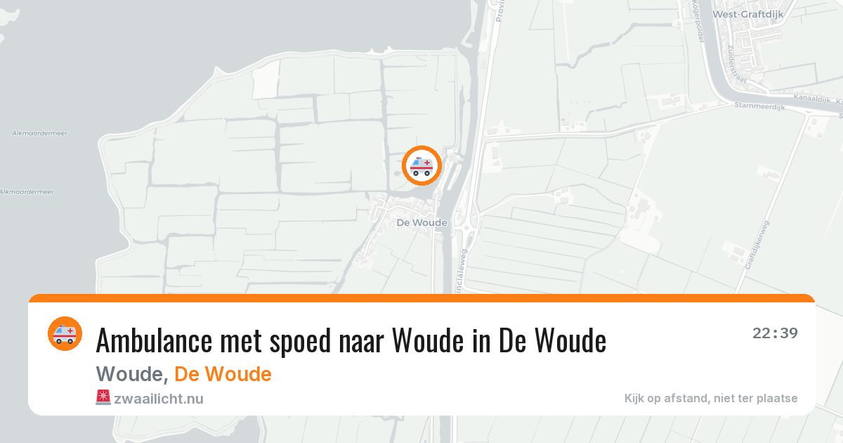 Ambulance met spoed naar Woude in De Woude — 26 mrt 2026