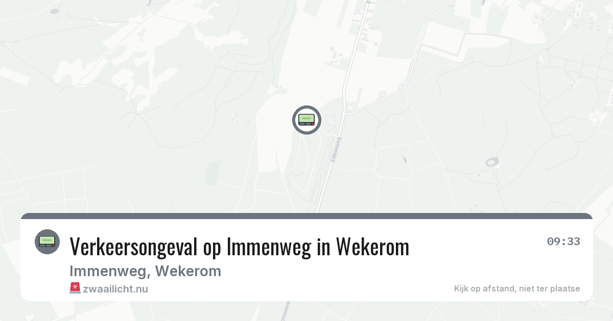 Verkeersongeval op Immenweg in Wekerom — 14 jul 2026