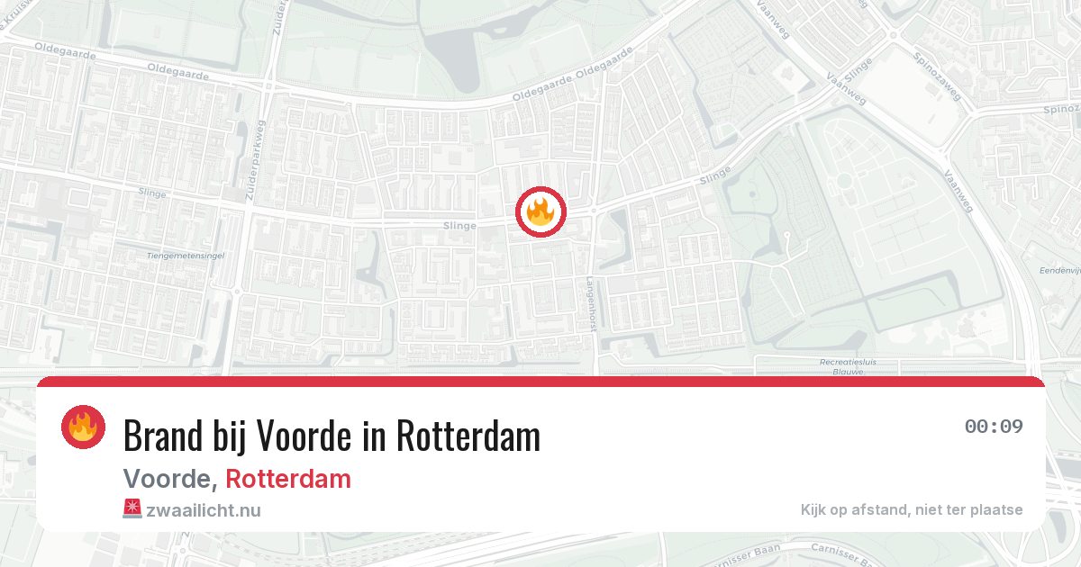 Brand bij Voorde in Rotterdam — 15 jul 2026