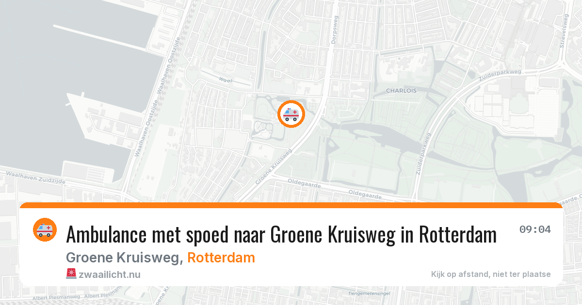 Ambulance met spoed naar Groene Kruisweg in Rotterdam — 27 mei 2026