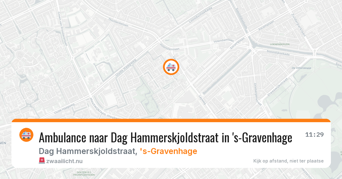Ambulance naar Dag Hammerskjoldstraat in 's-Gravenhage — 11 jul 2026