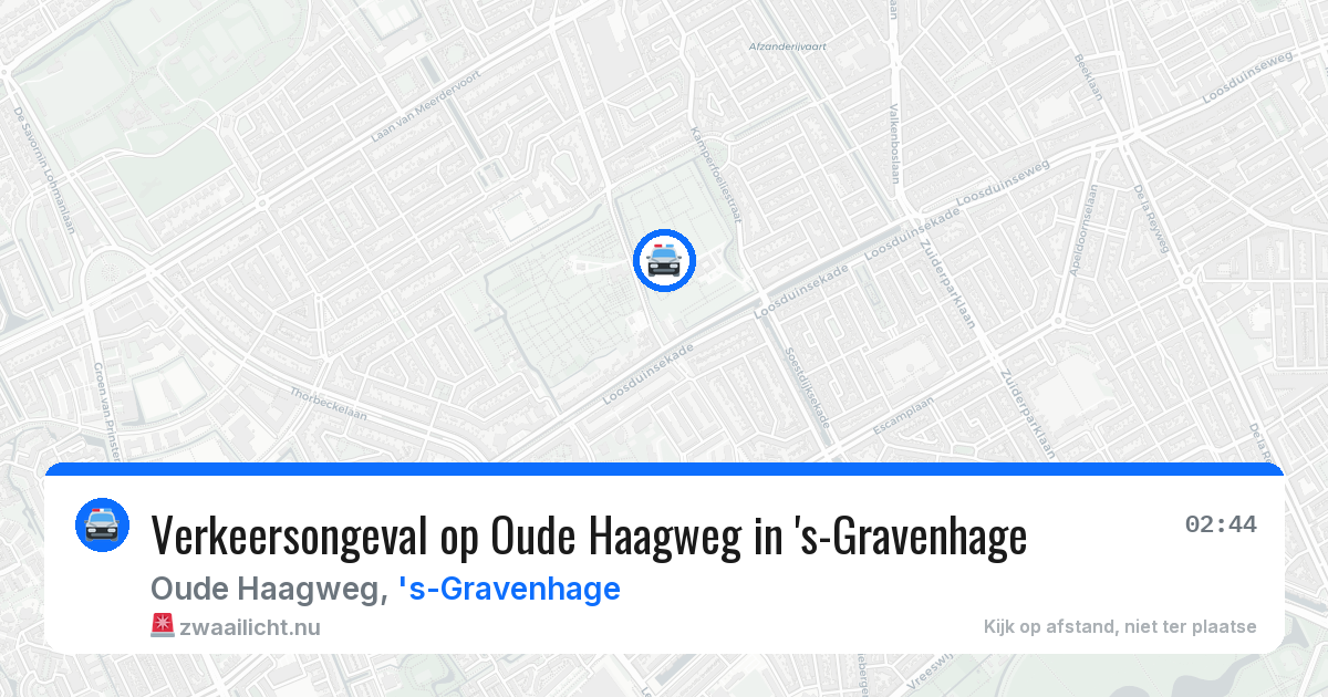 Verkeersongeval op Oude Haagweg in 's-Gravenhage — 25 mei 2026