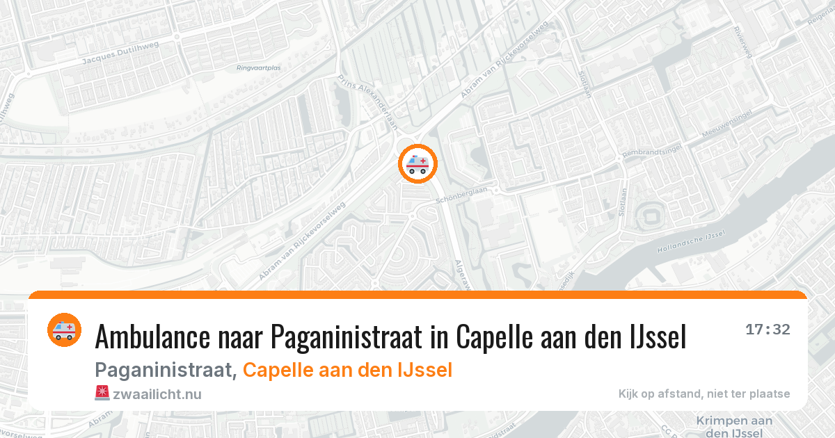 Ambulance naar Paganinistraat in Capelle aan den IJssel — 3 mei 2026