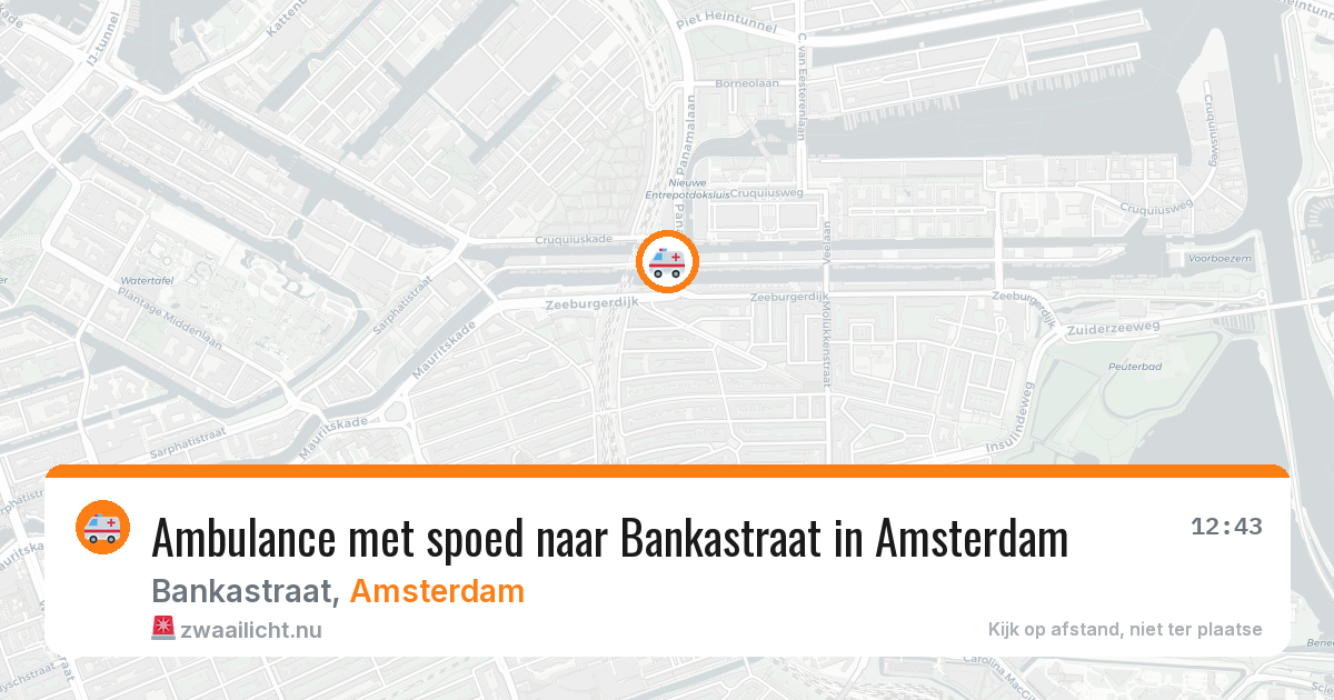 Ambulance met spoed naar Bankastraat in Amsterdam — 19 jul 2026