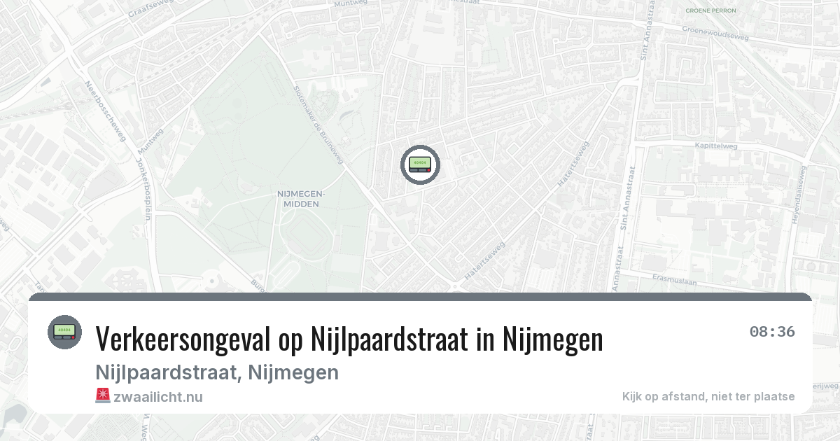Verkeersongeval op Nijlpaardstraat in Nijmegen — 10 mrt 2026