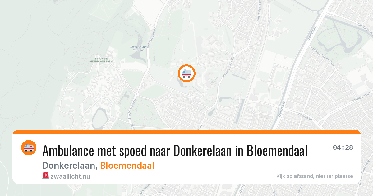Ambulance met spoed naar Donkerelaan in Bloemendaal — 30 mrt 2026