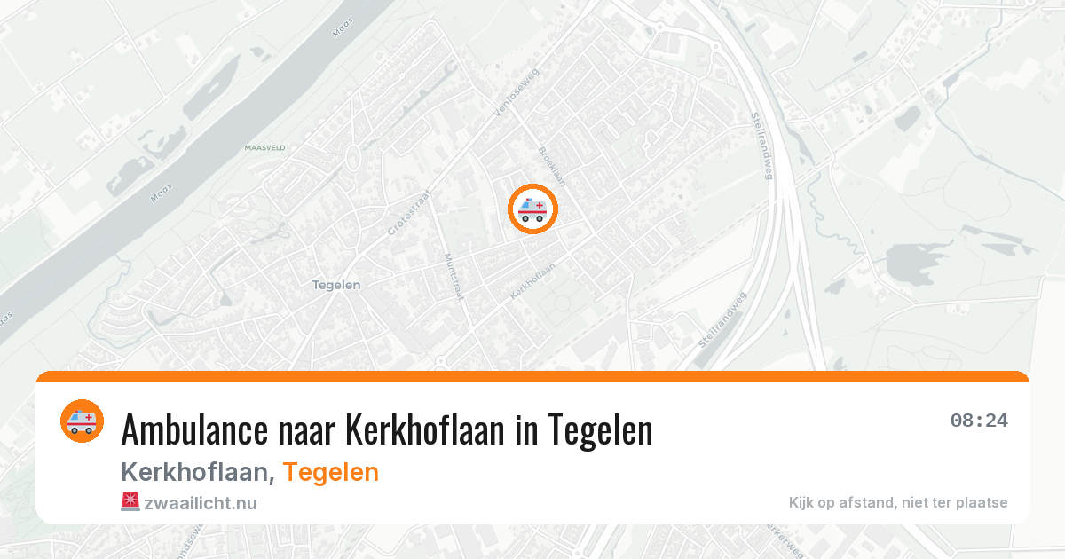 Ambulance naar Kerkhoflaan in Tegelen — 12 jul 2026