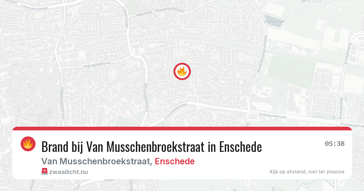 Brand bij Van Musschenbroekstraat in Enschede — 1 apr 2026