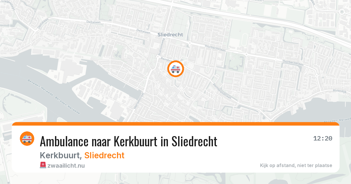 Ambulance naar Kerkbuurt in Sliedrecht — 13 jul 2026