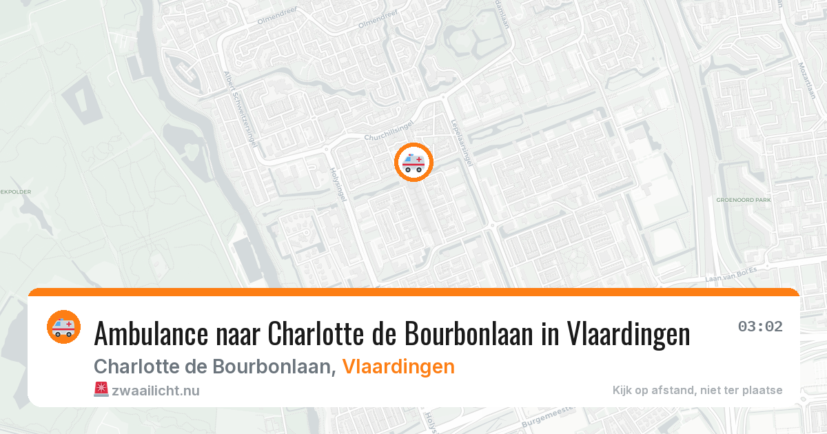 Ambulance naar Charlotte de Bourbonlaan in Vlaardingen — 26 jul 2026