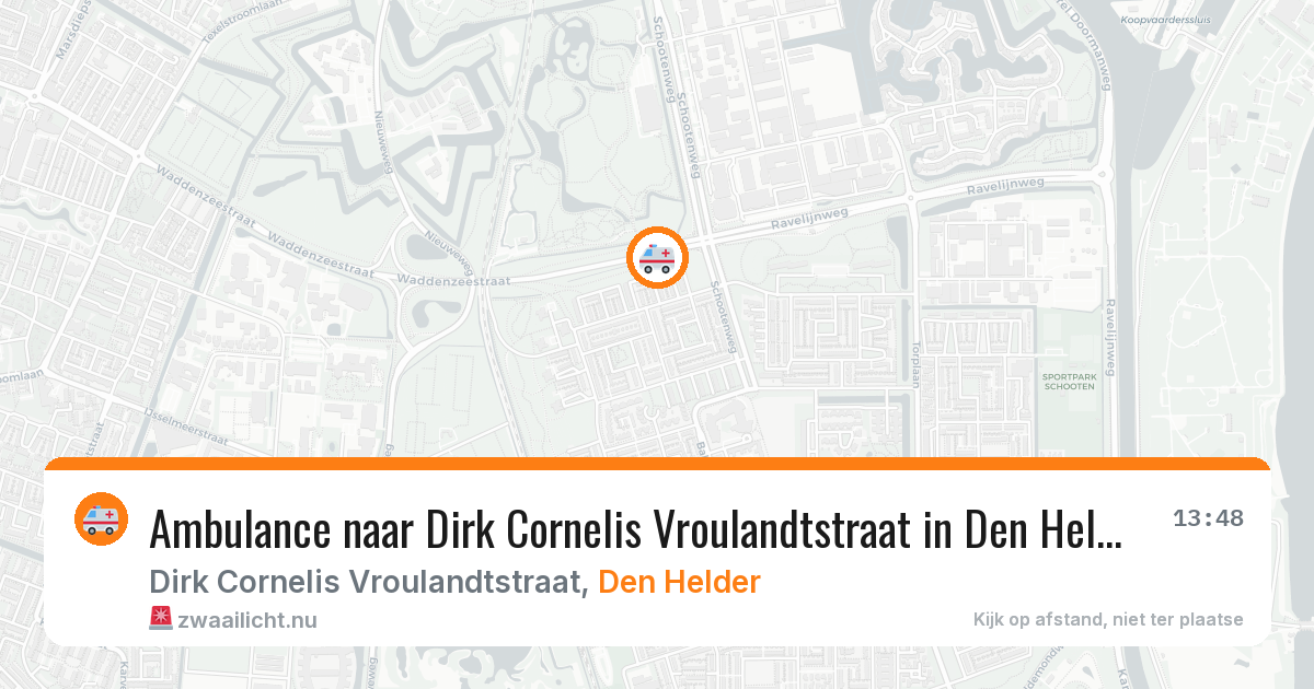 Ambulance naar Dirk Cornelis Vroulandtstraat in Den Helder — 10 jul 2026